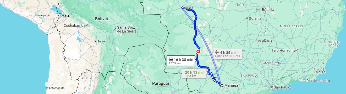 Fretes e Encomendas de Maringá(PR) para Cuiabá(MT) com a Lopesul