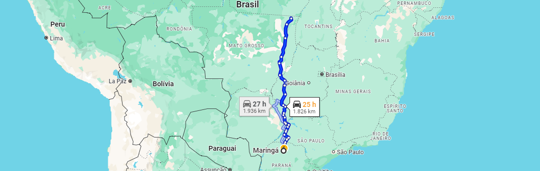 Fretes e Encomendas de Maringá(PR) para Vila Rica(MT) com a Lopesul